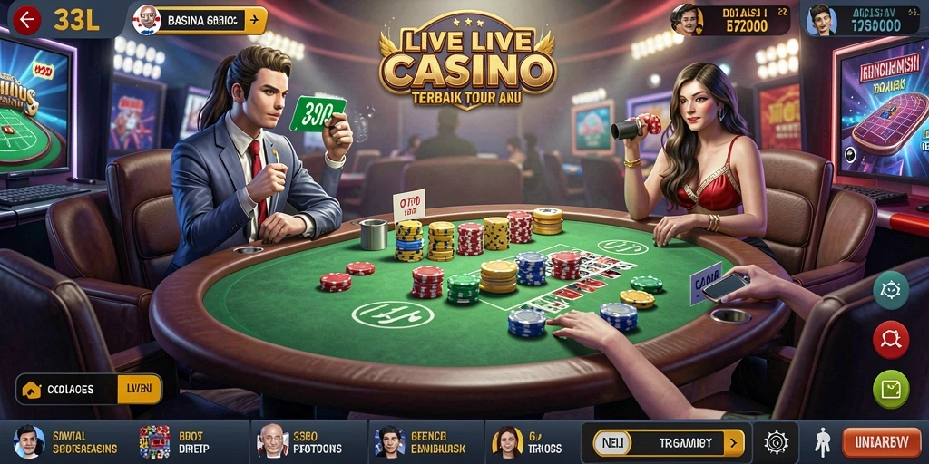 Tampilan gameplay Live Casino di 33L yang mendebarkan.