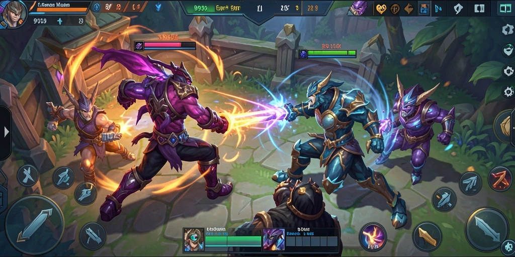 Screenshot menarik dari gameplay seru dalam 9939 MOBA.