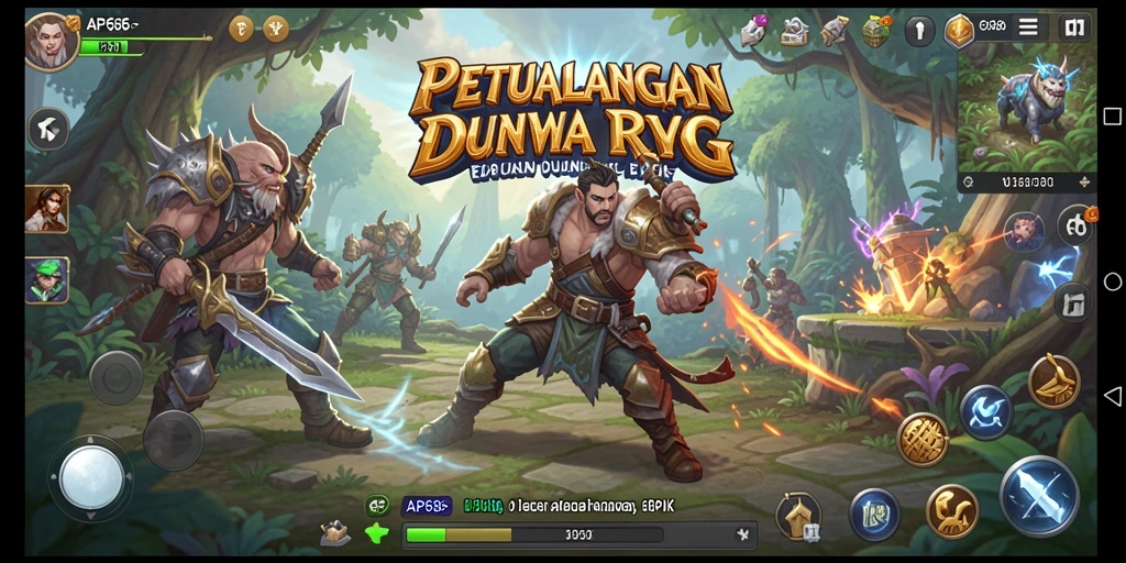 Screenshot gameplay AP686 menampilkan pertarungan seru dan karakter epik.