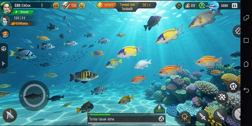 Gameplay E88: Tangkap ikan dengan senjata canggih dan nikmati serunya.