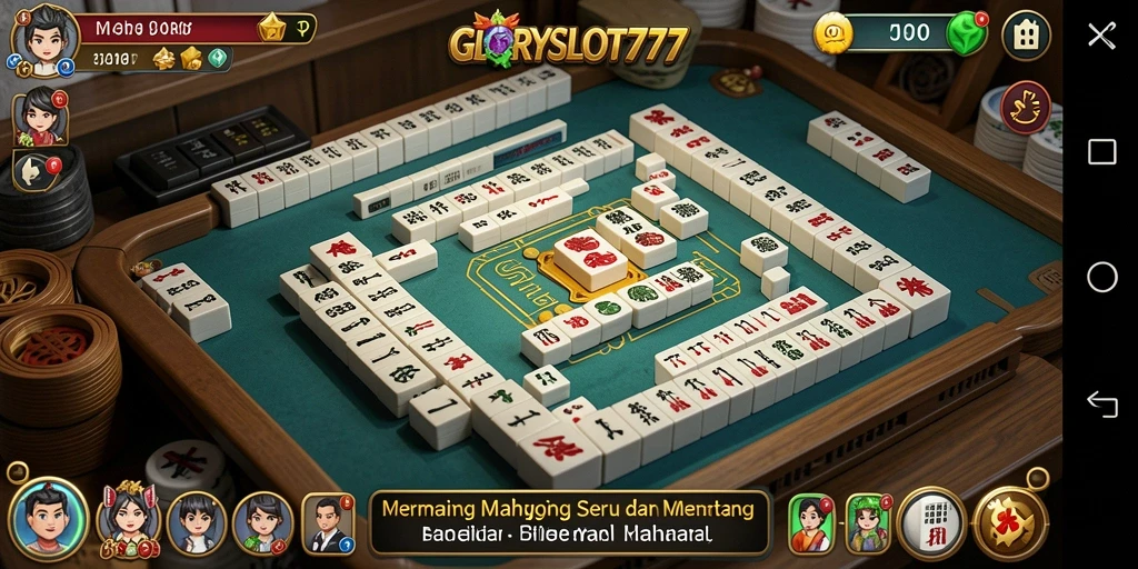 Tampilan seru gameplay Mahjong di GLORYSLOT777.
