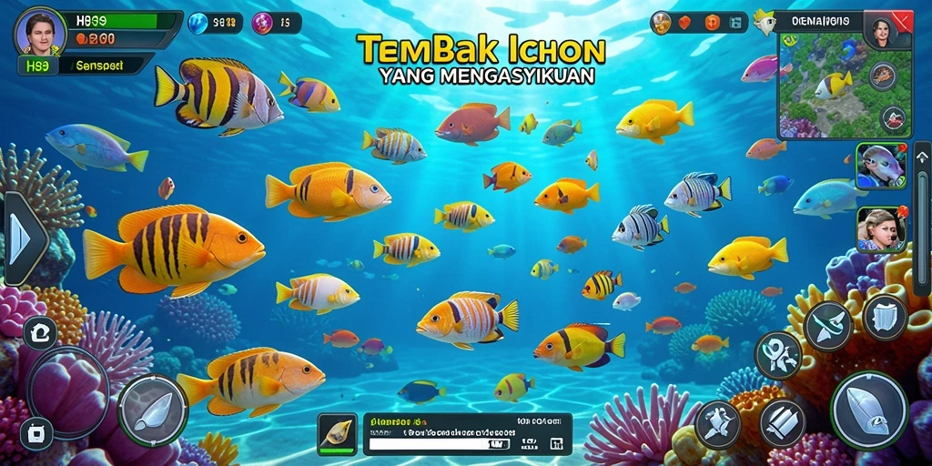 Tampilan gameplay H89 menunjukkan aksi seru menangkap ikan.