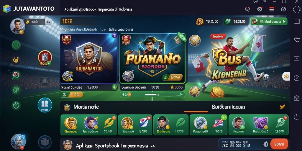 Tampilan gameplay Sportsbook JUTAWANTOTO yang menarik dan interaktif.