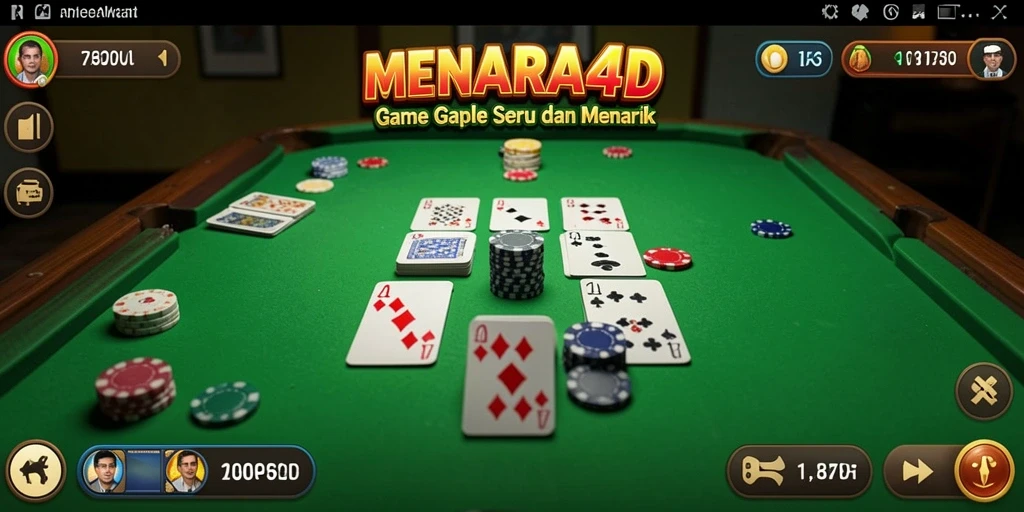 Gameplay seru dalam permainan Gaple MENARA4D.
