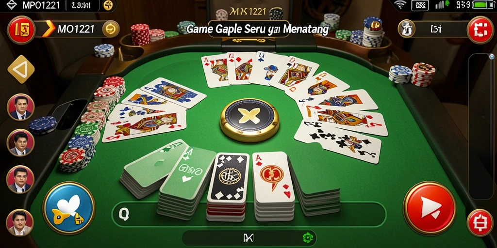 Tampilan menarik dari gameplay Gaple MPO1221.