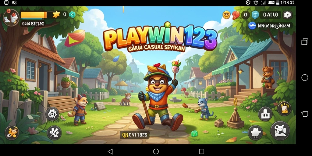 Screenshot gameplay PLAYWIN123 dengan tampilan menarik dan colorful.