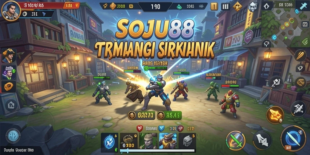 Tampilan gameplay mendebarkan dari SOJU88 dengan elemen strategi.